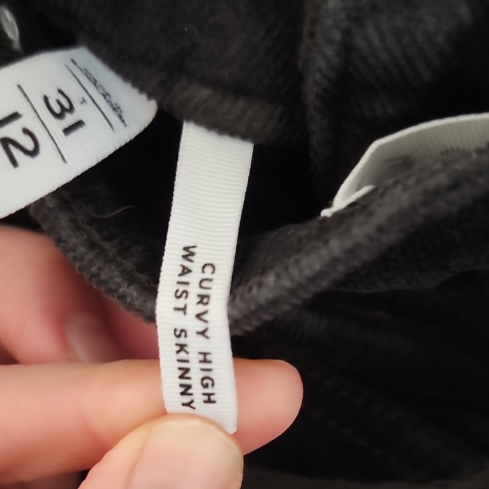 LOFT Black/Gray Skinny Corduroy Pants - Picture 9 of 10